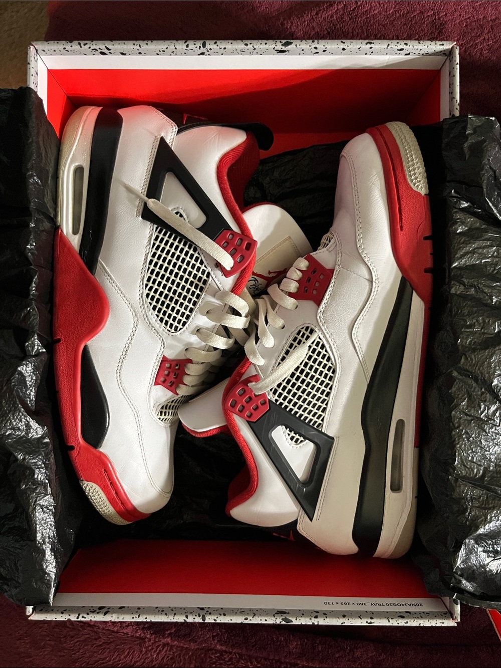 Jordan Retro Basketball Sneakers in White/Red/Black